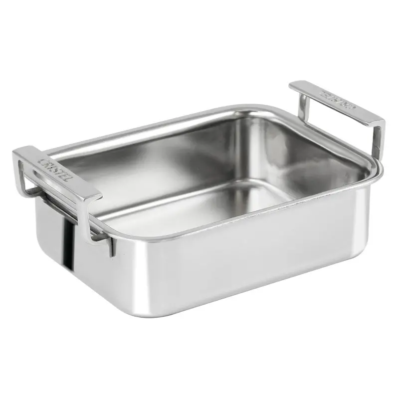 Cristel 3-Ply Stainless Steel Roaster - 4" x 4.5" x 2" Cristel 3-Ply Stainless Steel Roaster - 4" x 4.5" x 2"
