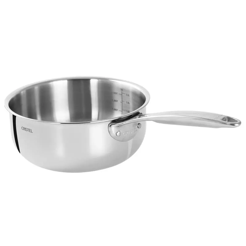 Cristel Stainless Steel Saucepan / Chef'S Pan (Ultraply®) - 5.5" 0.90 qt Cristel Stainless Steel Saucepan / Chef'S Pan (Ultraply®) - 5.5" 0.90 qt