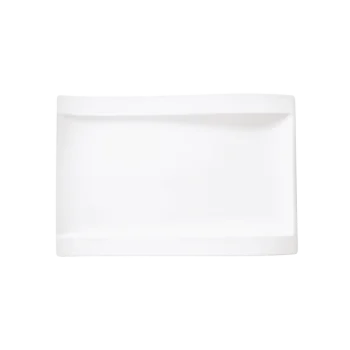Villeroy & Boch NewWave Collection Fine Porcelain Flat gourmet rectangular plate - 370 x 250 mm - 4 pcs set.