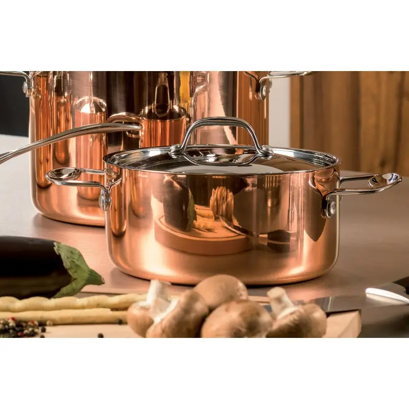 Mepra Toscana Deep Pot with Lid 7.87" - 1 Piece - Copper