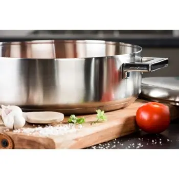 Mepra Stile By Pininfarina Frying Pan - Dual Handles - 11.02" Dia - Mirror