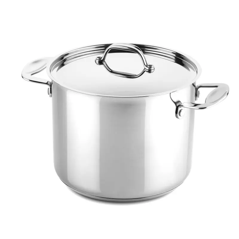 Mepra Glamour Diamond Deep Pot with Lid 8.66" - 1 Piece - Stainless Steel