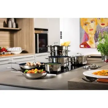 Mepra Glamour Diamond Deep Pot with Lid 8.66" - 1 Piece - Stainless Steel