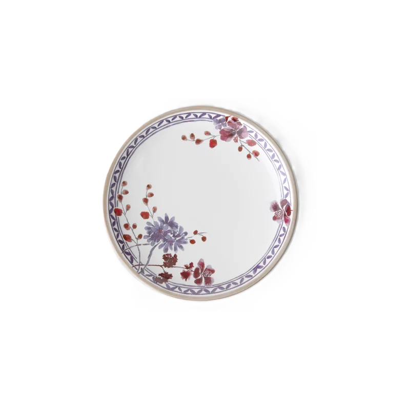 Villeroy & Boch Artesano Prov Lavendel Collection Fine Porcelaine Flat coupe plate - 220 mm - 6 pcs set.