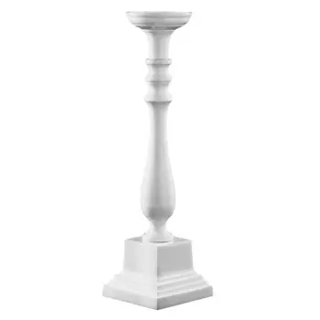 Stylos Collection White 1 Arm Candle Holder - Aluminium - 12.5 x 12.5 h 48.5 cm