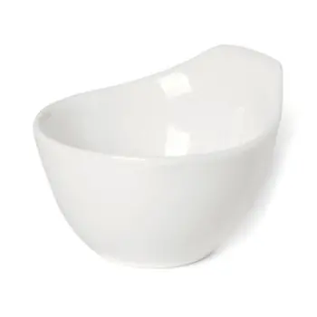 Dyonisio Collection Ivory Bowl With Handle - Alumina Porcelain - set of 10 - 12 x 10.5 h 6 cm