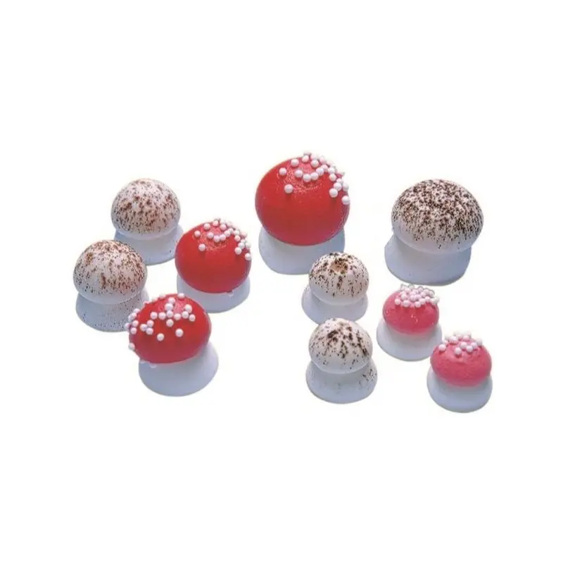 Edible Sugar Decorations - Beige Mushrooms - 21mm - 100 pcs