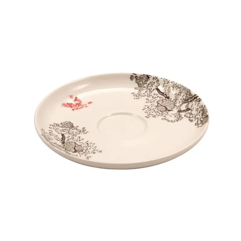 Kerasia Collection Ivory Coffee Saucer - Alumina Porcelain - set of 12 - Dia: 12 cm