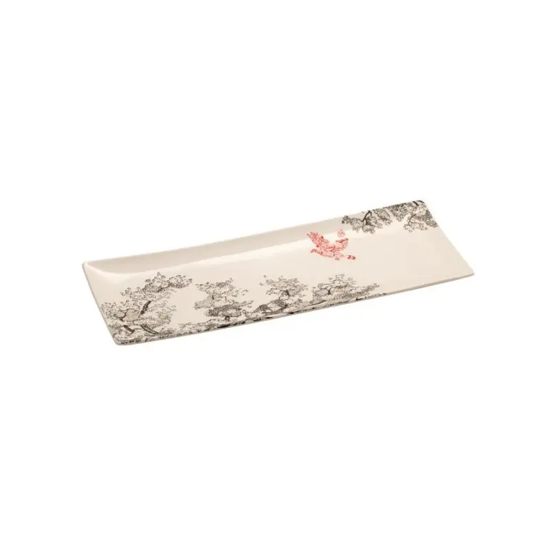 Kerasia Collection Ivory Narrow Rectangular Tray - Alumina Porcelain - set of 6 - 31 x 12 h 3 cm Kerasia Collection Ivory Narrow Rectangular Tray - Alumina Porcelain - set of 6 - 31 x 12 h 3 cm