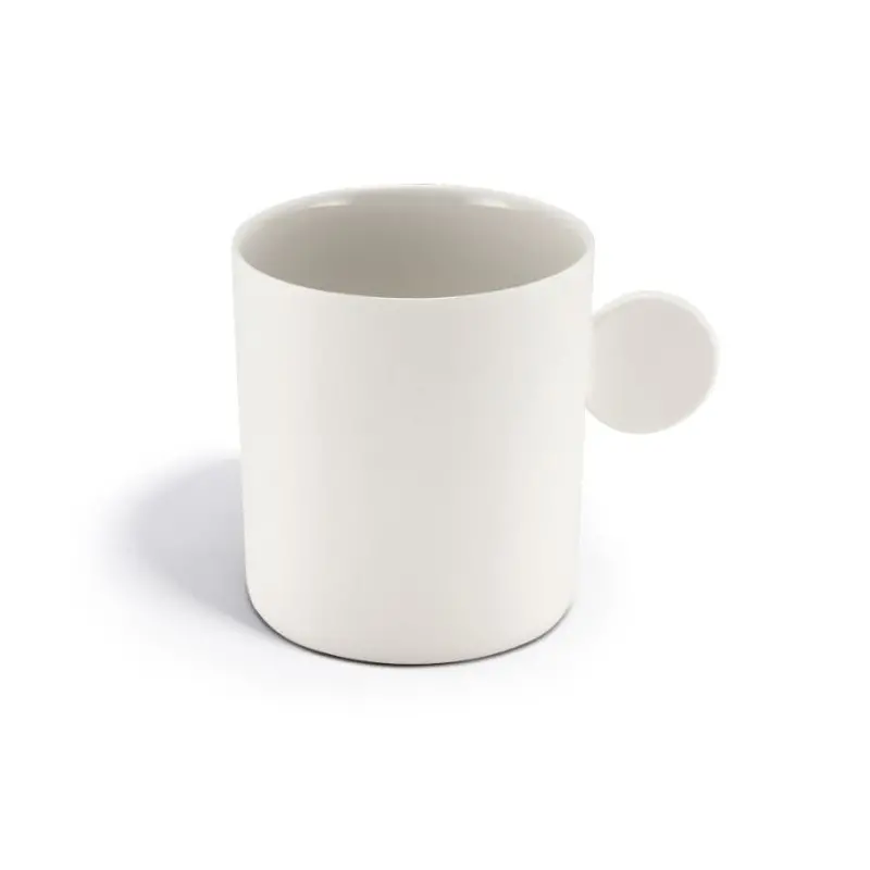 Aphros Collection Shiny And Matte White Mug - New Bone China - set of 4 - 40 cl - 8 x 11.5 h 9 cm
