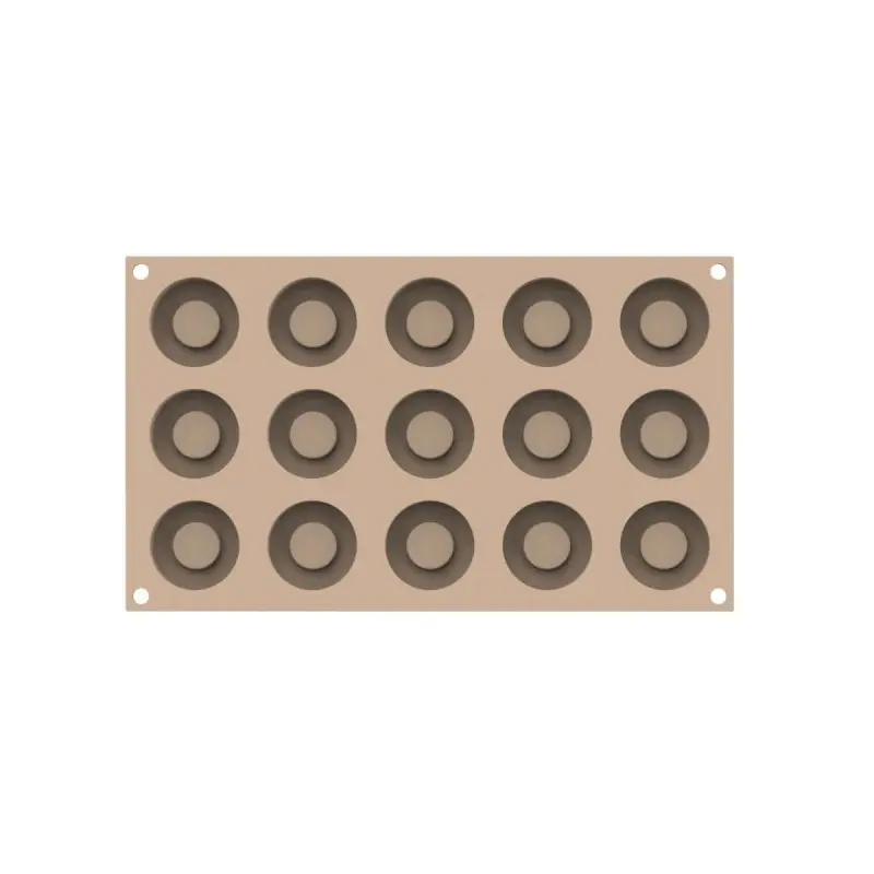 Silikomart Professional Kit Bonbon Ice Pastry and Ice Cream Mold - ø 44 mm x h 5 mm - 33 ml - 15 cavity Silikomart Professional Kit Bonbon Ice Pastry and Ice Cream Mold - ø 44 mm x h 5 mm - 33 ml - 15 cavity