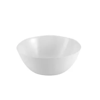Aphros Collection Slanting Bowl Shiny And Matte White - New Bone China - set of 6 - 19 x 17.5 h 8 cm