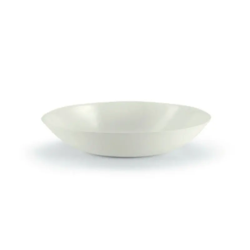 Aphros Collection Double Face Plate Shiny And Matte White Embossed Decor - New Bone China - set of 6 - Dia: 28 cm