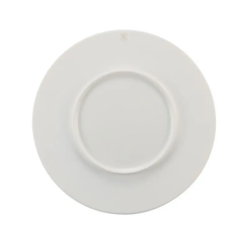 Aphros Collection Double Face Plate Shiny And Matte White Embossed Decor - New Bone China - set of 6 - Dia: 22 cm Aphros Collection Double Face Plate Shiny And Matte White Embossed Decor - New Bone China - set of 6 - Dia: 22 cm