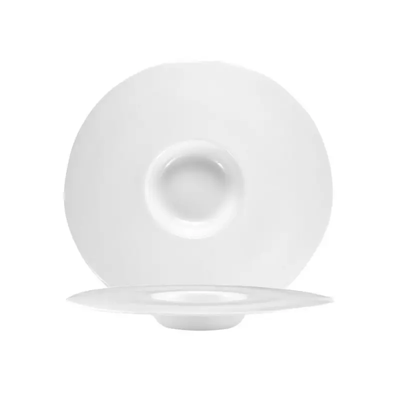 Aphros Collection Shiny And Matte White Pasta Bowl - New Bone China - set of 4 - Dia: 32 - int Dia: 11 - h 3.5 cm Aphros Collection Shiny And Matte White Pasta Bowl - New Bone China - set of 4 - Dia: 32 - int Dia: 11 - h 3.5 cm