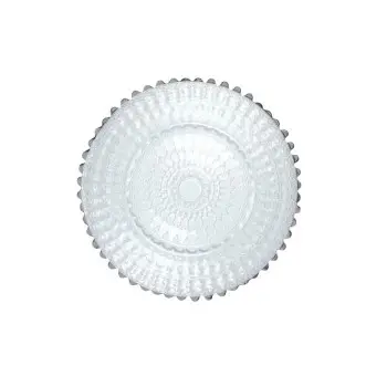 Helios Collection Charger Plate With Gold Rim Barocco Design - Glass - set of 6 - Dia: 32.5 cm