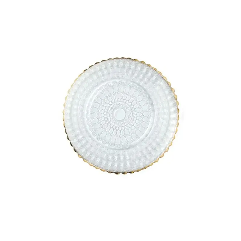 Helios Collection Bread Plate With Gold Rim Barocco Design - set of 6 - Dia: 16 cm