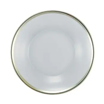 Helios Collection Charger Plate With Gold Colour Edge - Glass - set of 6 - Dia: 33 h 2.5 cm