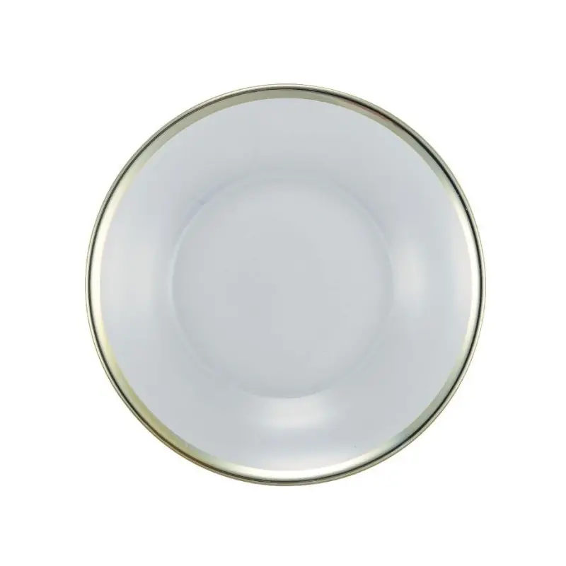 Helios Collection Charger Plate With Gold Colour Edge - Glass - set of 6 - Dia: 33 h 2.5 cm