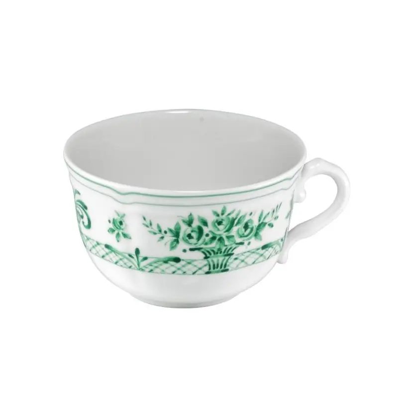 Anthiros Collection White And Green Tea Cup - Porcelain - set of 6 - 20 cl - 11 x 9 h 5.5 cm Anthiros Collection White And Green Tea Cup - Porcelain - set of 6 - 20 cl - 11 x 9 h 5.5 cm