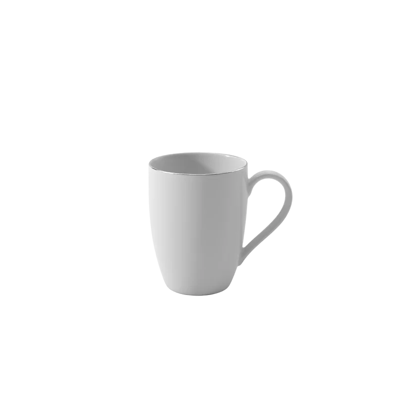 Villeroy & Boch Anmut Platinum No.1 Collection Fine Bone Porcelain Mug with handle - - 6 pcs set. Villeroy & Boch Anmut Platinum No.1 Collection Fine Bone Porcelain Mug with handle - - 6 pcs set.