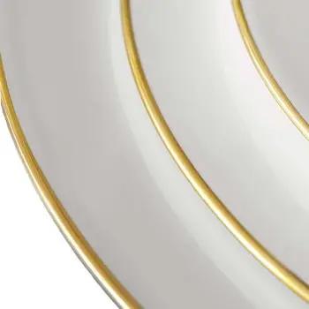 Villeroy & Boch Anmut Gold Collection Fine Bone Porcelain Flat plate - 280 mm - 6 pcs set.