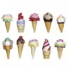Epiphanie Galette des Rois Cake Charms Feves - Fleurs de Glace - Pack of 50