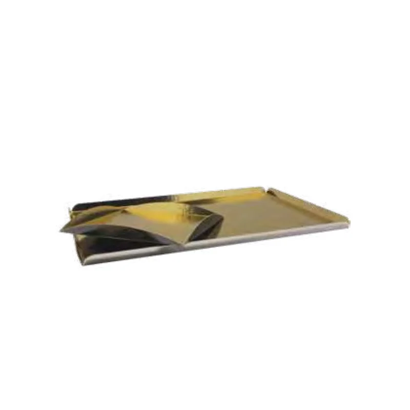 Modern Black / Gold Caterer Presentation Cardboard Trays 190 x 190 + (4 x 20) mm - Pack of 100