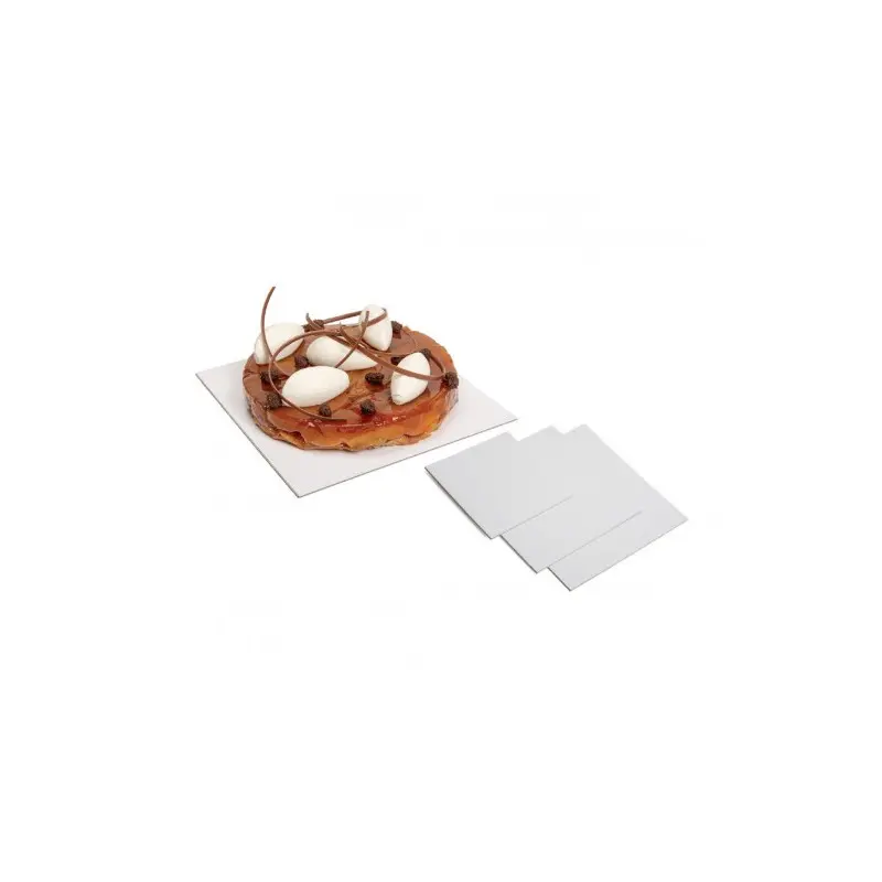 Premium White Heavy Cardboard Square Cake Boards 2200 gr - 22 x 22 cm - Pack of 25 Premium White Heavy Cardboard Square Cake Boards 2200 gr - 22 x 22 cm - Pack of 25