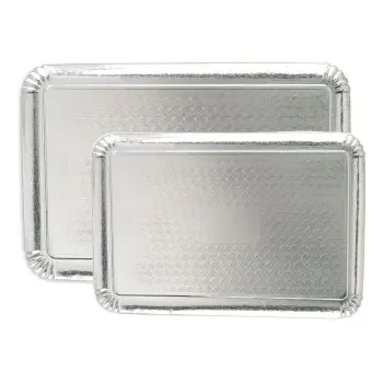 Silver Caterer Cardboard Trays - 230 x 160 mm - Pack of 50