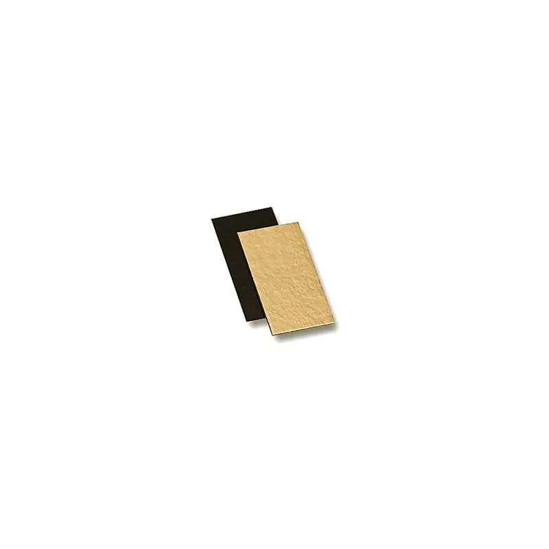 Gold / Black Yule Log Cake Boards - 19.5 x 12 cm - Pack of 50