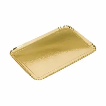 Gold / Black Caterer Cardboard Tray - Double Sided - 420 x 320 mm - Pack of 25