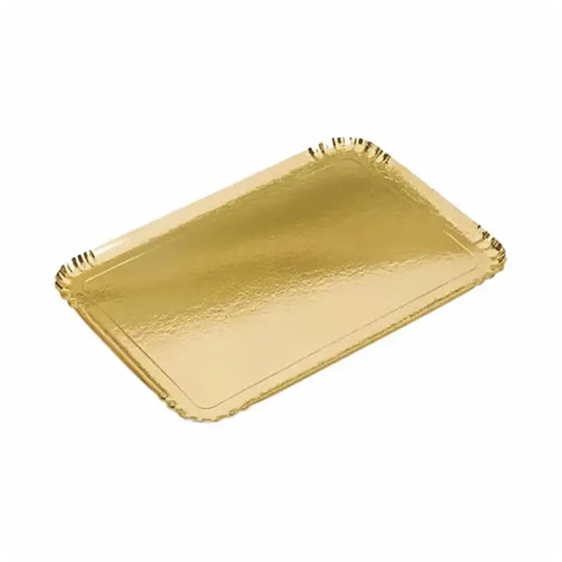 Gold / Black Caterer Cardboard Tray - Double Sided - 420 x 320 mm - Pack of 25