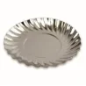 Silver Swirled Cardboard Plates - Metallic Effect Ø 80 ins. Ø 97 Out. - Pack of 100