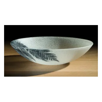 Frosted Glass 19cm Plate - Montagne En Hiver Collection - Set of 12