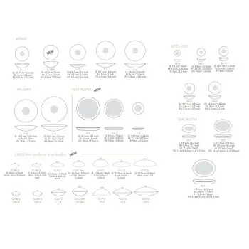 Frosted Glass 10.4cm Satellite Bowl - Nervures Collection - Set of 12