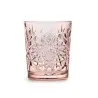 Onis Coral Pink Icon Double Old Fashioned Glass 3.5 Inch - 12oz- Set of 6 pcs