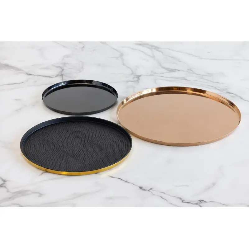 Service Ideas Modern Edge Tray 18 8 Stainless Steel With Removable Insert 14 Inch