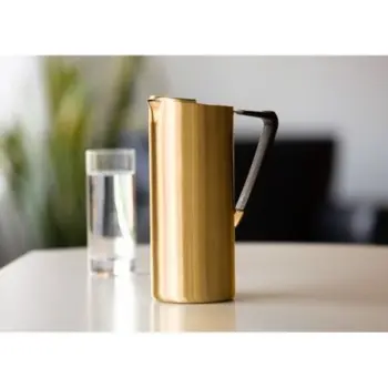 Service Ideas Water Pitcher 64 Ounce Rose Gold Finish