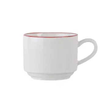 Mikasa Bistro Pinstripe Red Stacking Espresso Cup 3 oz - Set of 36 pcs
