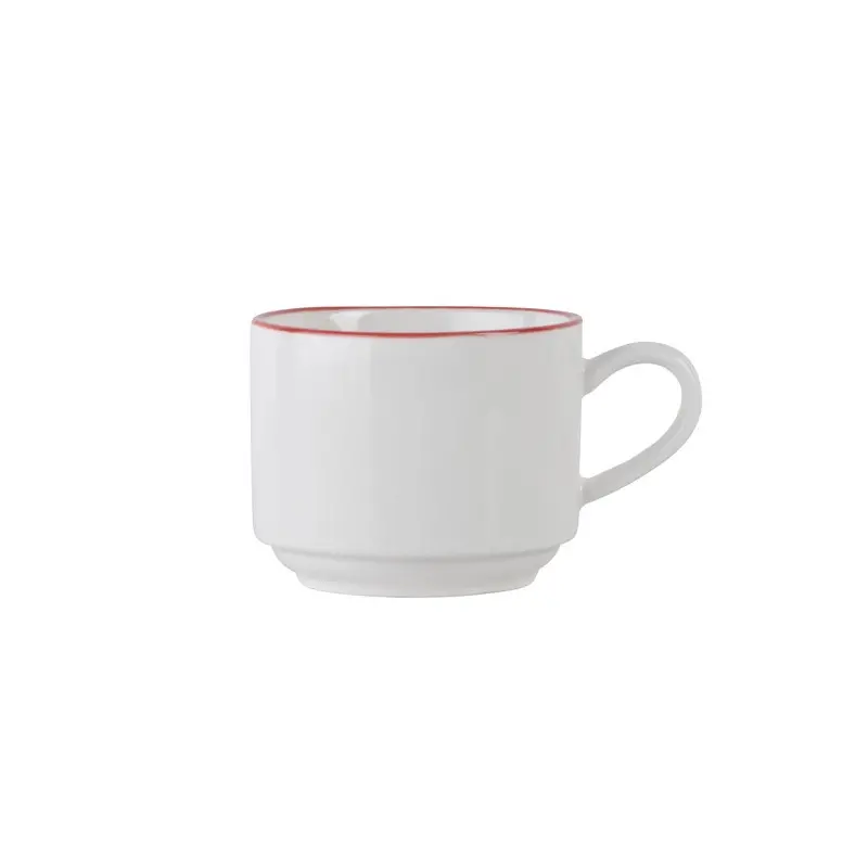 Mikasa Bistro Pinstripe Red Stacking Espresso Cup 3 oz - Set of 36 pcs Mikasa Bistro Pinstripe Red Stacking Espresso Cup 3 oz - Set of 36 pcs