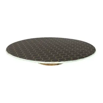 My Glass Studio Revolving Display Stand, Black - Set of 2 - Dia: 60 cm, H: 11 cm
