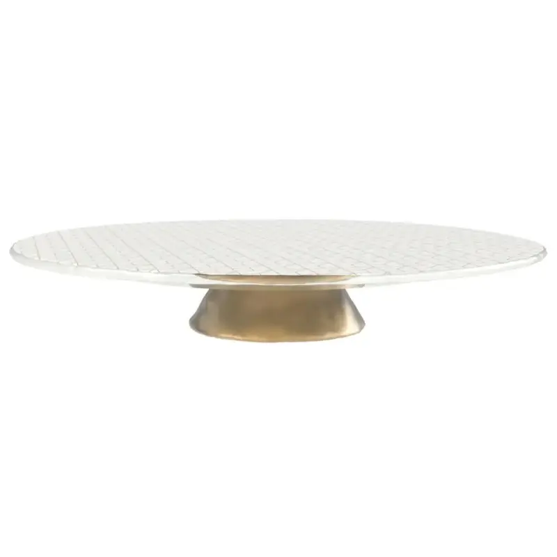 My Glass Studio Wedding Cake Stand, White - Set of 2 - Dia: 60 cm, H: 11 cm