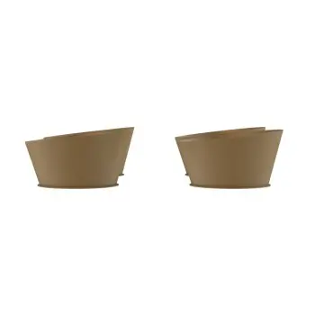 My Glass Studio Food Display Risers, Brown - Set of 2 - Dia: 64 cm, H: 9 cm