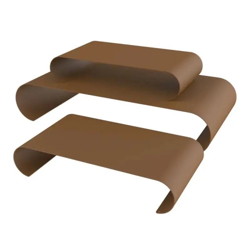 My Glass Studio Nesting Risers, Brown - Set of 2 - 75.0 x 59.0 x 25.0 cm My Glass Studio Nesting Risers, Brown - Set of 2 - 75.0 x 59.0 x 25.0 cm