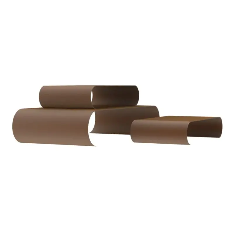 My Glass Studio Nesting Risers, Brown - Set of 2 - 75.0 x 59.0 x 25.0 cm My Glass Studio Nesting Risers, Brown - Set of 2 - 75.0 x 59.0 x 25.0 cm