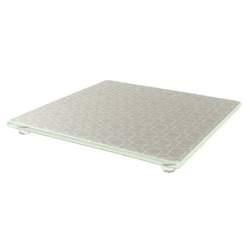 My Glass Studio Footed Board, Grey - Set of 8 - 27.2 x 27.2 x 2.2 cm My Glass Studio Footed Board, Grey - Set of 8 - 27.2 x 27.2 x 2.2 cm