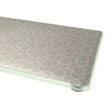 My Glass Studio Footed Board, Grey - Set of 3 - 35.5 x 13.0 x 2 cm