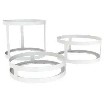 My Glass Studio Food Display Risers, White - Dia: 21 cm, H: 18 cm