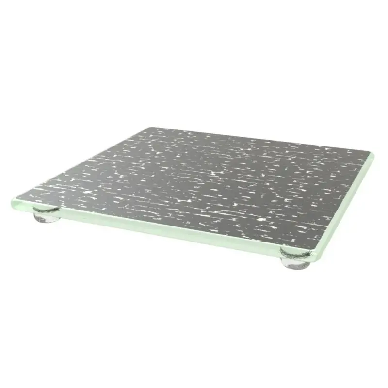 My Glass Studio Footed Board, Grey - Set of 6 - 22.0 x 22.0 x 2.0 cm - MyGlassStudio